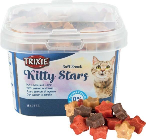 Trixie Kitty Stars With Salmon and Lamb Лакомство для кошек c лососем и ягнёнком Коробочка 140 гр