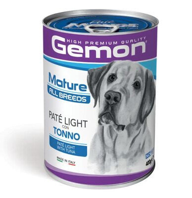 Gemon Mature All Breeds Pate with Tuna Влажный корм для собак паштет с тунцом Баночка 400 гр