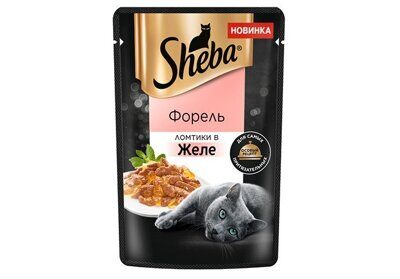 Sheba Pleasure Влажный корм для кошек с форелью в желе Пауч 75 гр