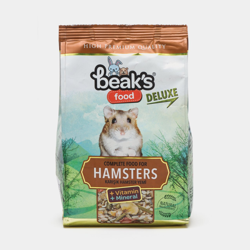 Beaks Food Deluxe Hamster Полнорационный корм для хомяков с витаминами и минералами Пакетик 500 гр KY012