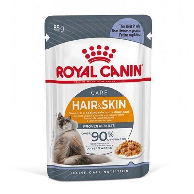 Royal Canin Hair & Skin Care Влажный корм для кожи и шерсти Кусочки в желе Пауч 85 гр