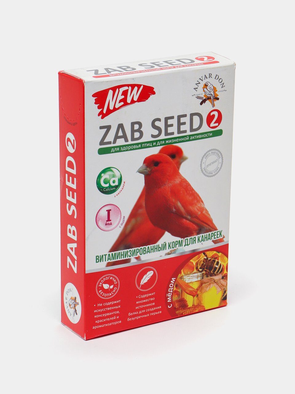 Anvar Don Zab Seed 2 Витаминизированный корм с медом для канареек Коробка 450 гр