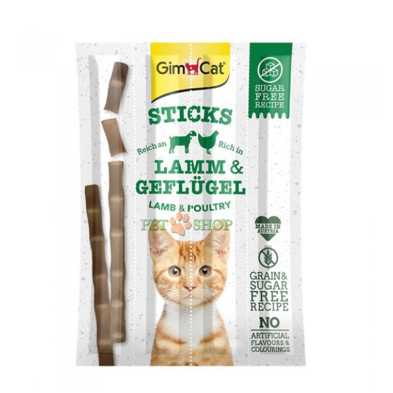 Gim Cat Sticks Lamb and Poultry Лакомство для кошек и котят с ягненком и домашней птицей 1x5гр