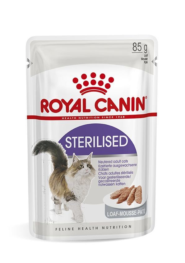 Royal Canin Sterilised Влажный корм для стерилизованных взрослых кошек, паштет Пауч 85гр