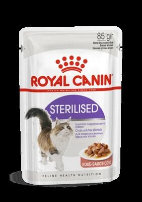 Royal Canin Sterilised in Gravy Влажный корм для стерилизованных взрослых кошек, в соусе Пауч 85гр