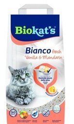 Biokat’s Bianco Fresh Vanilla and Mandarin Комкующийся Наполнитель для кошачьего туалета Упаковка 10 литров 8,5кг