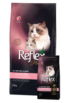 Reflex Plus Mother Baby Cats Lamb and Rice Сухой корм для котят, и кормящих кошек c ягненком и рисом Развес 1 кг