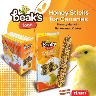 Beak's Food for Canaries Медовые палочки для канареек Упаковка 80 гр ST021