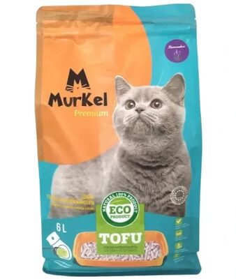 Murkel Tofu Наполнитель  для кошачьего туалета с ароматом лаванды Упаковка 2.6 кг 6л