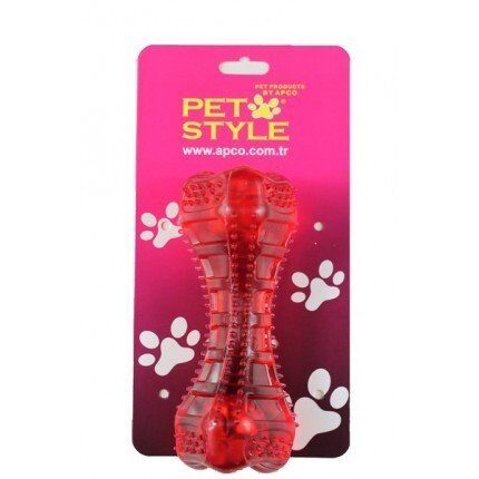 Pet Style  Игрушка для собак "Кость" из литой резины 16 см Микс цветов