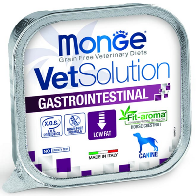 Monge VetSolution Gastrointestinal Влажный корм для собак при желудочно-кишечных проблемах Ламистер 150гр