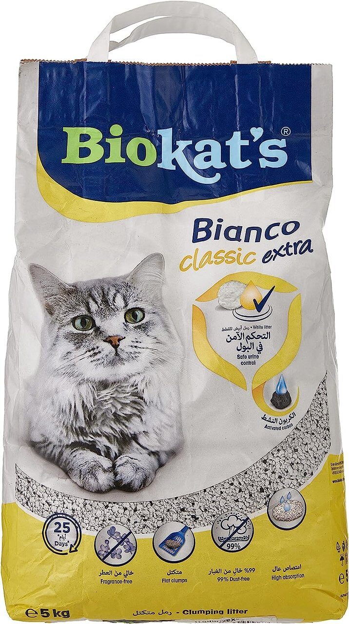 Biokat’s Bianco Classic Extra Комкующийся Наполнитель для кошачьего туалета Упаковка 5 кг