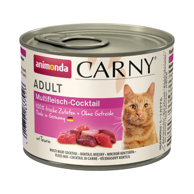 Animonda Carny Adult Cat Влажный корм для кошек мясной коктейль Баночка 200 гр