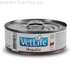 VetLife Hepatic Влажный корм для кошек при проблемах с печенью Баночка 85гр