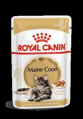 Royal Canin Maine Coon Adult Влажный корм для взрослых кошек породы Мэйн Кун кусочки в соусе Пауч 85гр