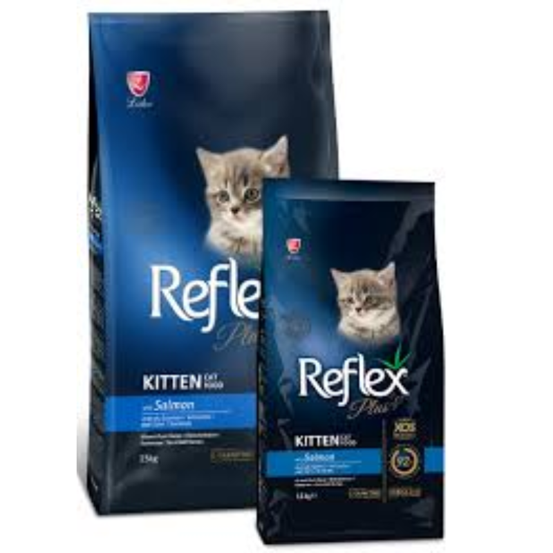 Reflex Plus Kitten Salmon Сухой корм для котят с лососем Упаковка 1.5 кг