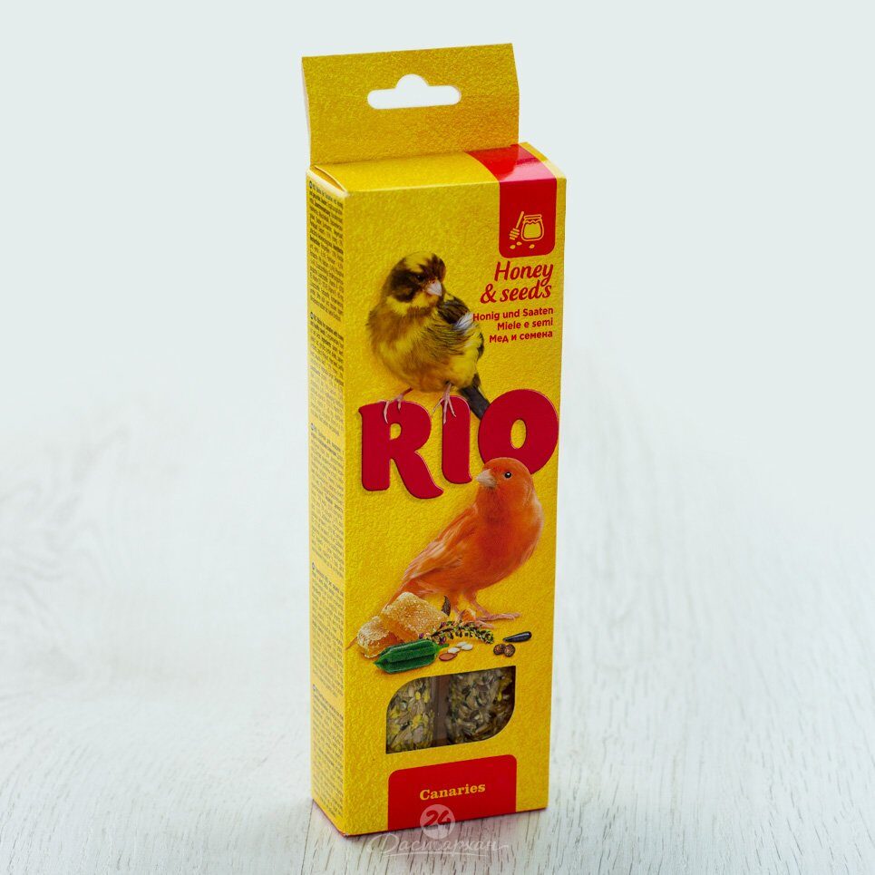 RIO Honey and Seeds Палочки для канареек с медом и полезными семенами Коробка 2х40 гр