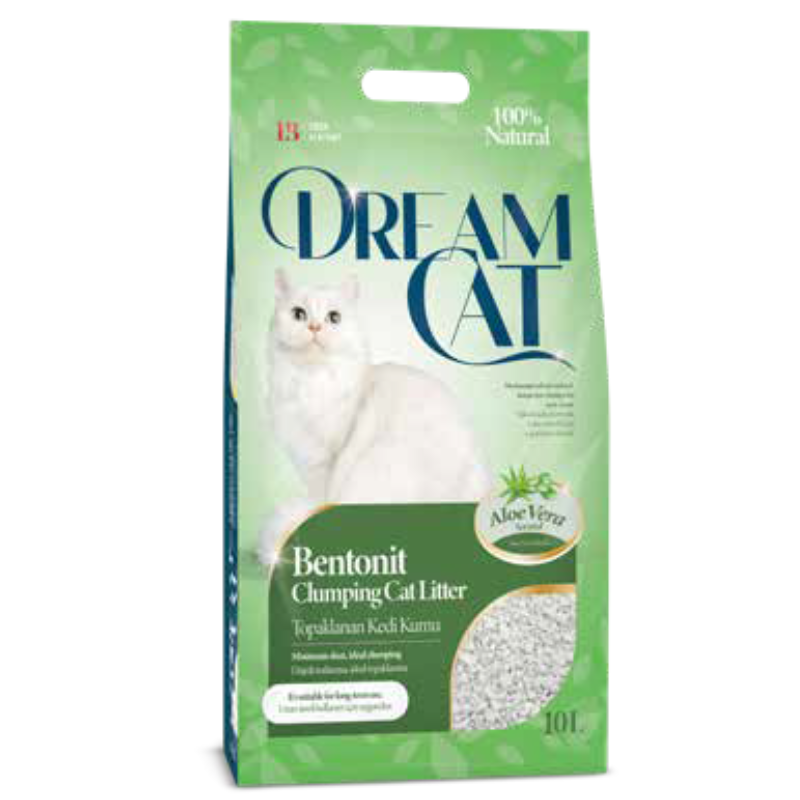 Dream cat Aloe Vera Наполнитель бентонит с алое верой Упаковка 8,5 кг