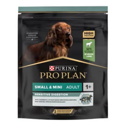 Pro Plan Dog Корм для взрослых собак мелких пород с чувствительным пищеварением с ягненком Упаковка 400гр