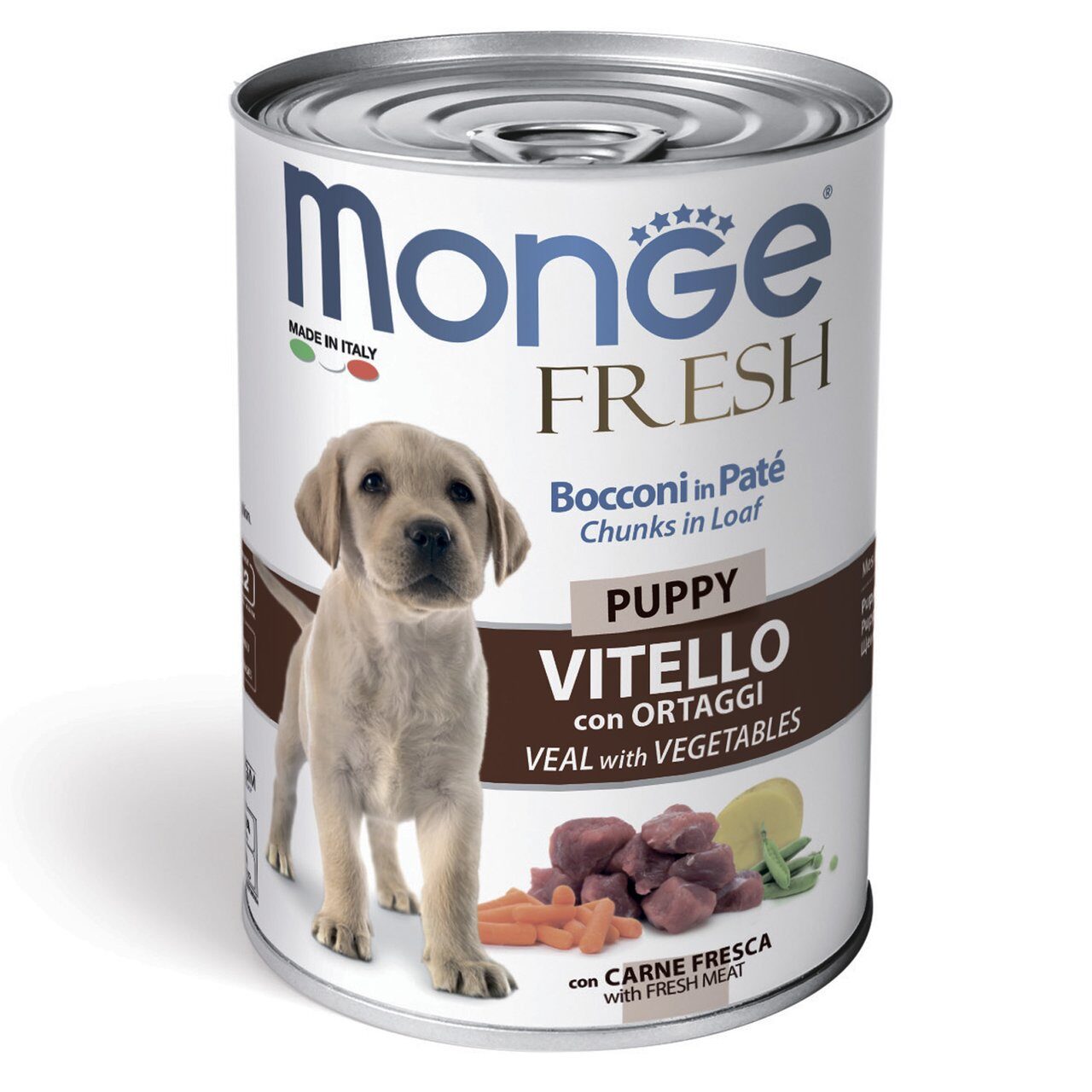 Monge Fresh Puppy Vitello Влажный корм для щенков Паштет с телятиной и овощами Баночка 400 гр