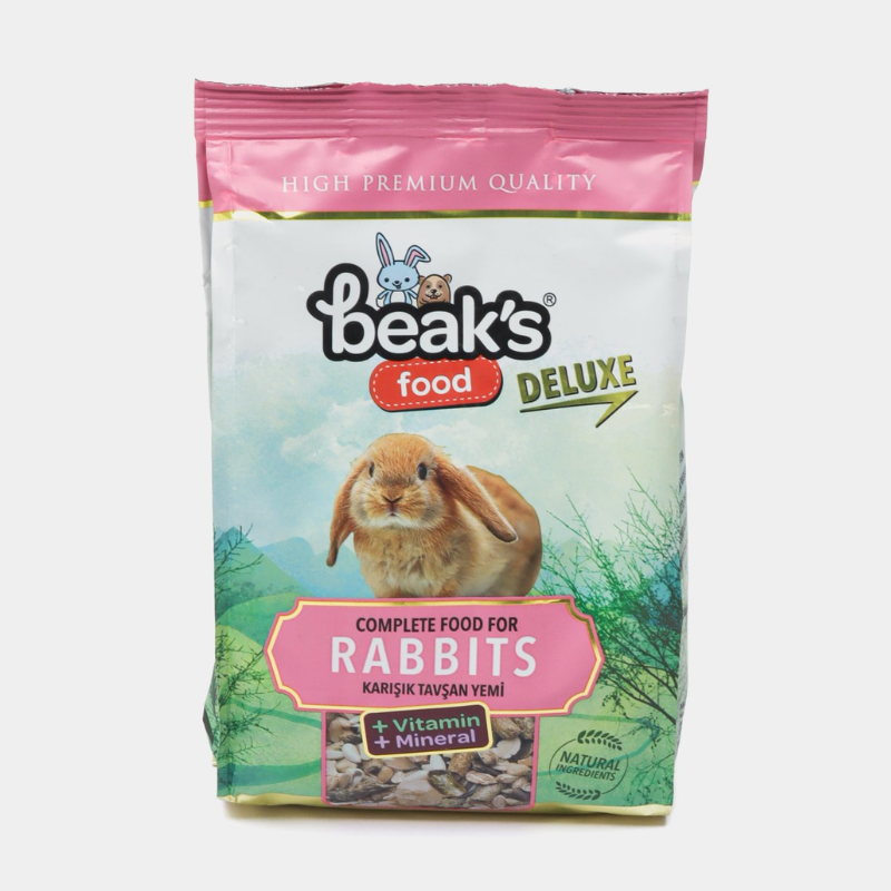 Beaks Food Deluxe Rabbit Полнорационный корм для кроликов с витаминами и минералами Пакетик 500 гр KY010