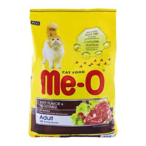 Me-O Adult Cat Beef and Vegetable Сухой корм для взрослых кошек всех пород, со вкусом говядины с овощами Развес 1 кг