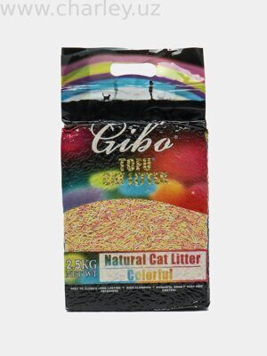 Gibo Tofu Colorful Наполнитель для кошек Упаковка 2.5 кг