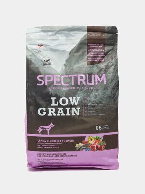 Spectrum Low Grain Сухой корм для собак крупных и средних пород с ягненком и черникой Развес 1 кг