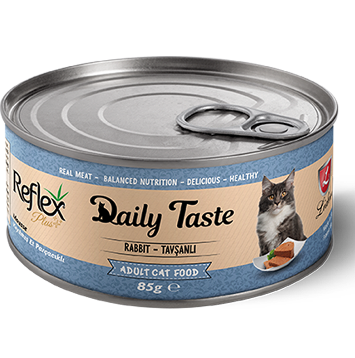 Reflex Plus Daily Taste Влажный корм для кошек, паштет с кроликом. Баночка 85 гр