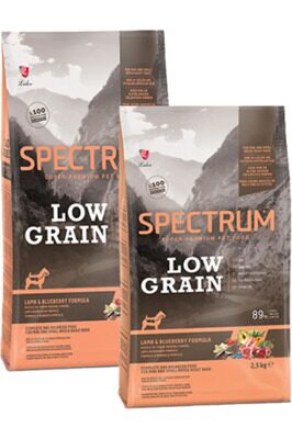 Spectrum Low Grain Сухой корм для взрослых собак мелких пород с ягненком и черникой Упаковка 2.5 кг