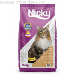 Nicky Сухой корм для взрослых кошек с курицей Развес 1 кг