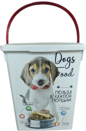 Dogs Food Контейнер для сухого корма для собак Высота 23 см Длина 19 см Ширина 15 см