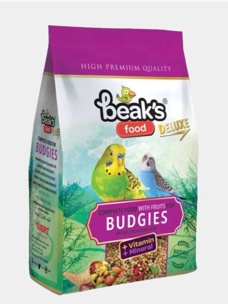 Beak's Food Deluxe for Budgies Фруктовый корм для волнистых попугайчиков Упаковка 400 гр KY003