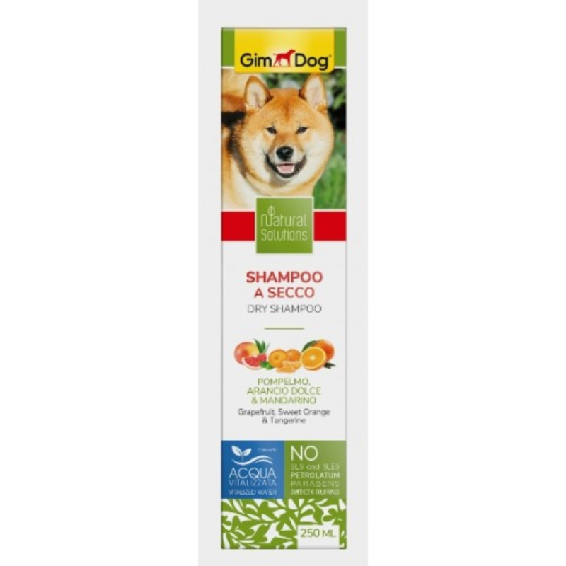 gim dog Natural Solutions Dry Shampoo Сухой шампунь для собак с фруктами 250 мл