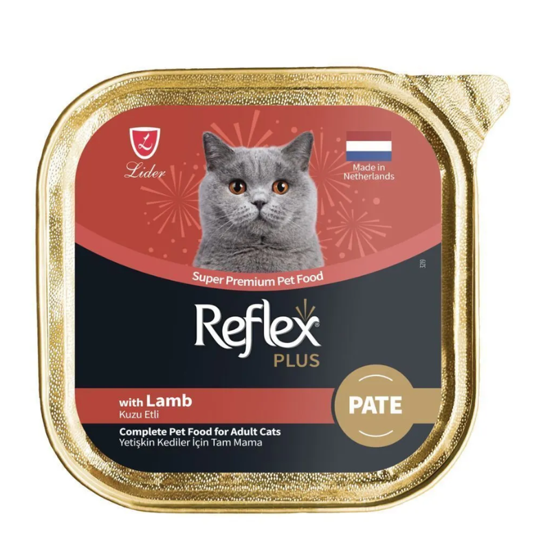 Reflex Plus Pate with Lamb Лакомство для кошек с ягненком в паштете 85гр