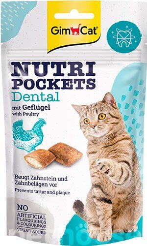 Gim Cat Nutri Pockets Dental Лакомства для кошек подушечки для здоровья зубов Упаковка 60 гр