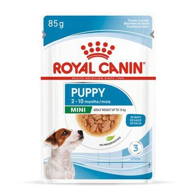 Royal Canin Mini Puppy Влажный корм для щенков собак мелких размеров в возрасте от 2 до 10 месяцев Пауч 85гр