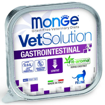 Monge VetSolution Gastrointestinal Влажный корм для кошек при желудочно-кишечных проблемах Ламистер 100гр