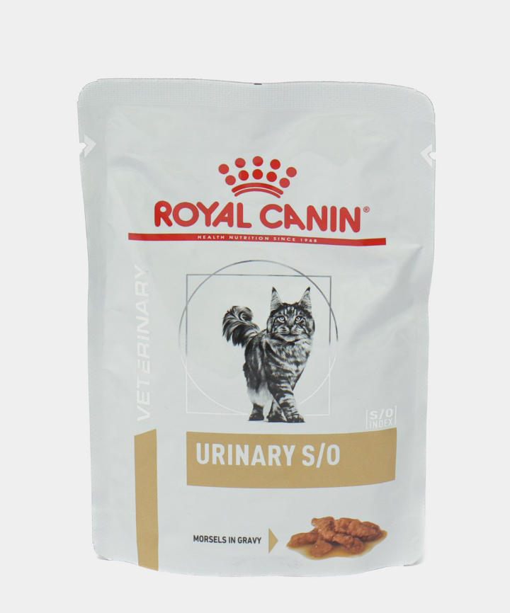 Royal Canin Urinary S/O Влажный корм для кошек при мочекаменной болезни, кусочки Паштет Пауч 85 гр