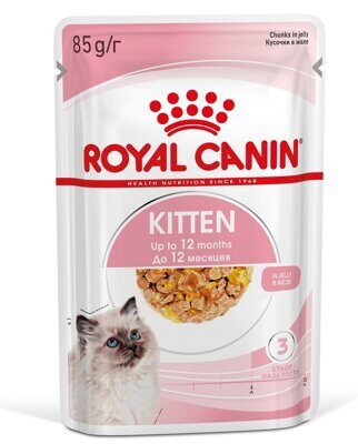 Royal Canin Kitten Влажный корм для котят, кусочки в желе Пауч 85 гр