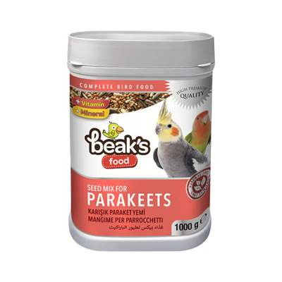 Beaks Food Exclusive Parakeets Корм для средних попугаев из микса зерен Баночка  1000 гр ST008