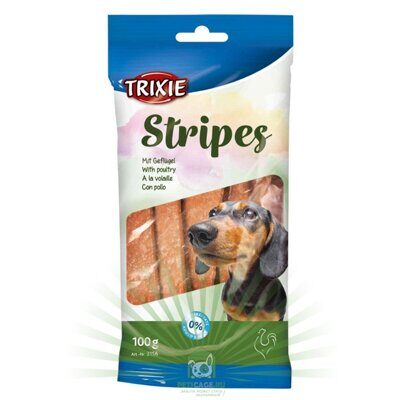 Trixie Stripes with Poultry Лакомство для собак с домашней птицей Упаковка 100 гр