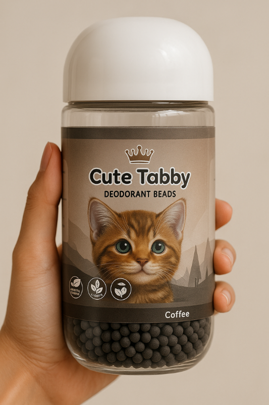 Cute Tabby Deodorant beads Coffee Дезодорант для устранения запаха для лотка, аромат кофе, 450гр