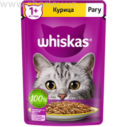 Whiskas Влажный корм для кошек Рагу с курицей Пауч 85 гр