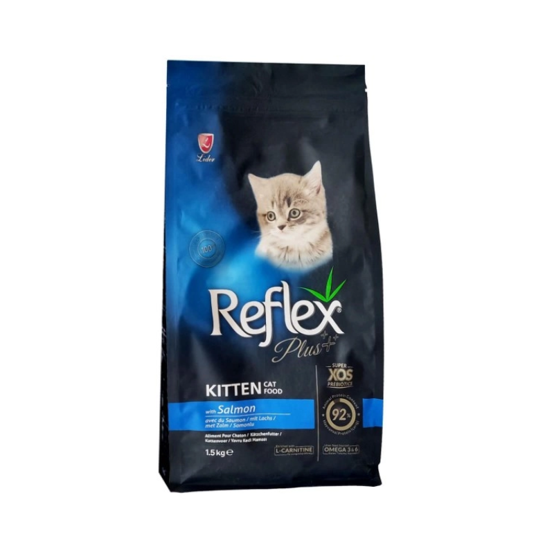 Reflex Plus Kitten Salmon Сухой корм для котят с лососем Развес 1 кг